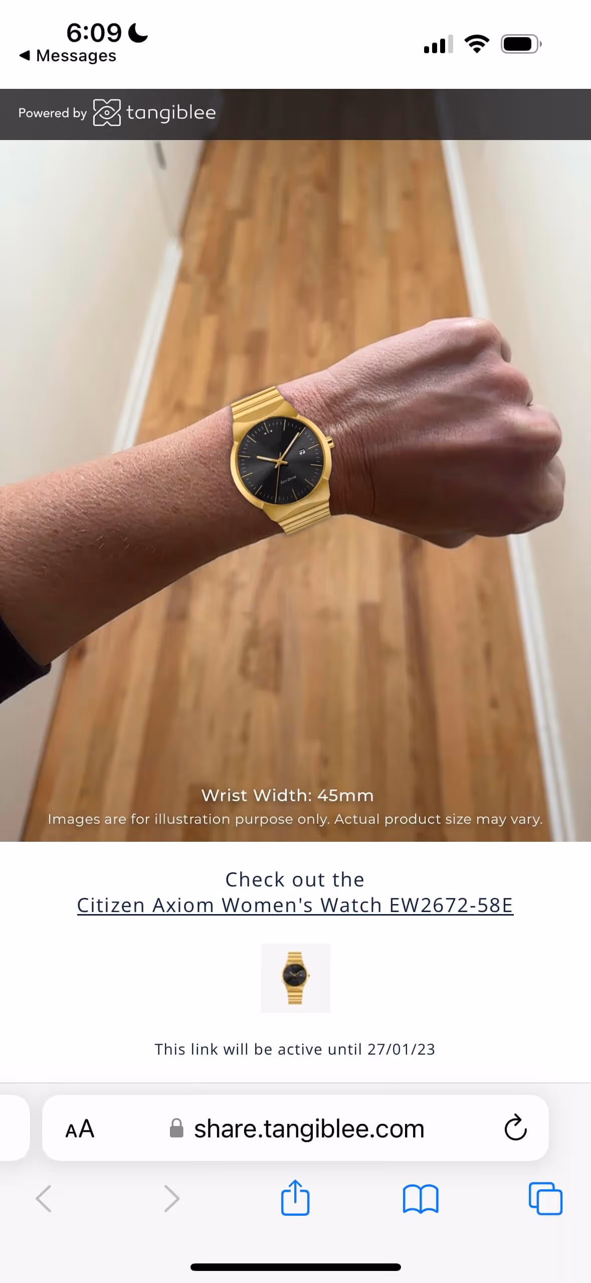 Share your watch Virtual Try-On photo