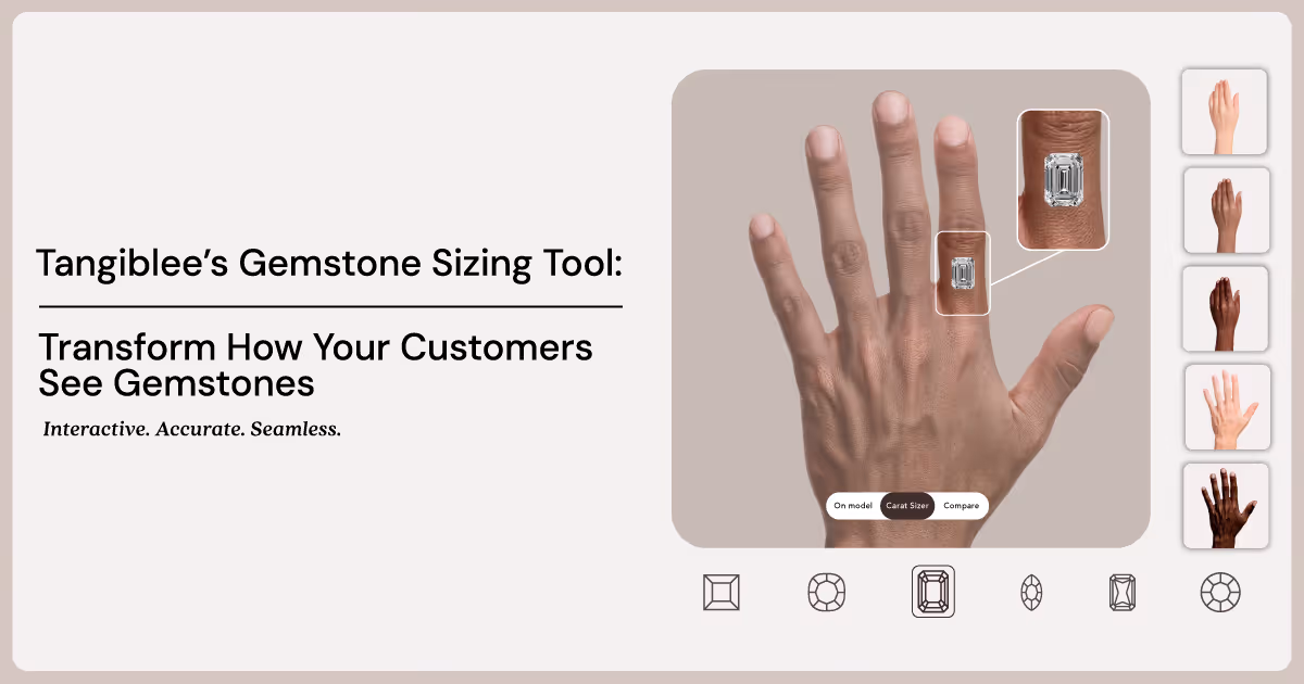 Herramienta de dimensionamiento de piedras preciosas: transforme la forma en que sus clientes ven las piedras preciosas -Interactive. Preciso. Sin fisuras.