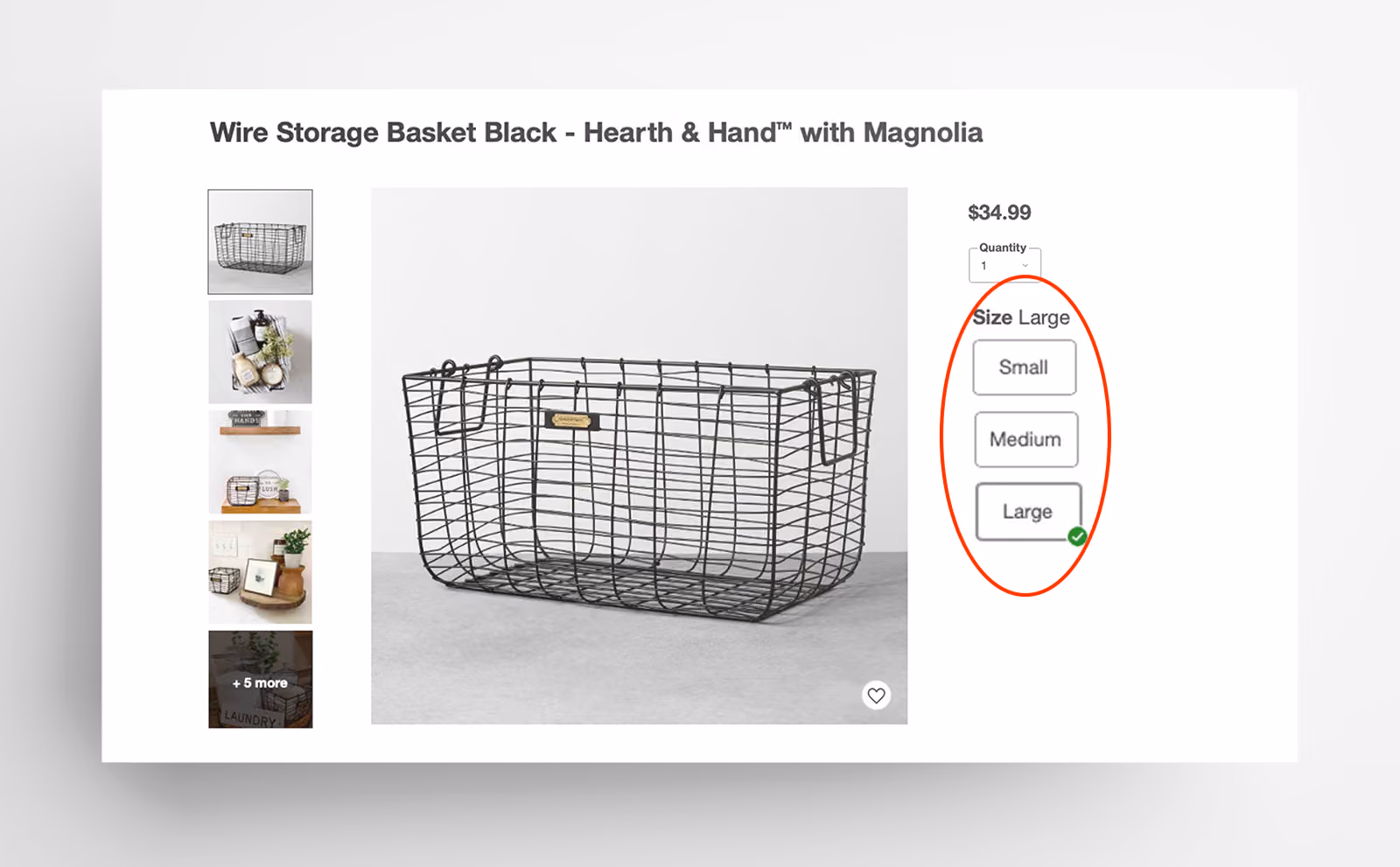 Wire Storage Basket from Target