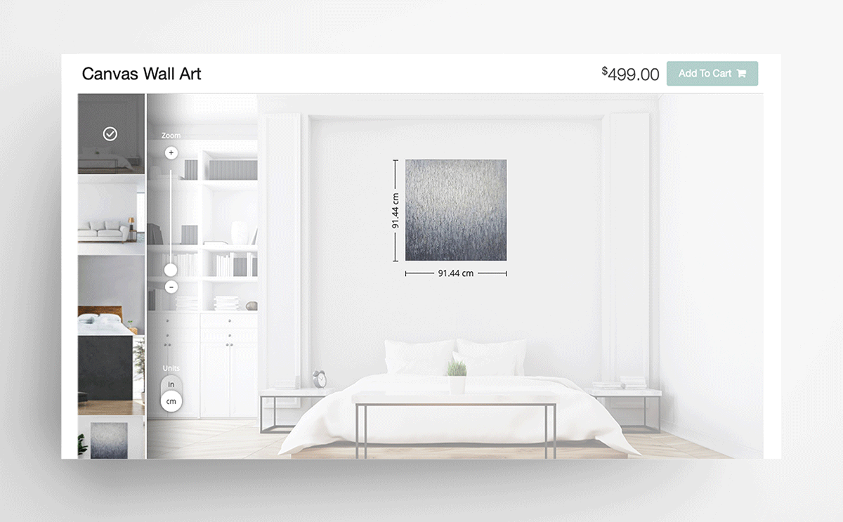 Lifestyle image on an l Dorado Wall Art 