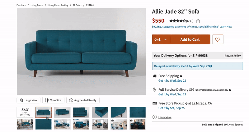 Sofa in a roomview