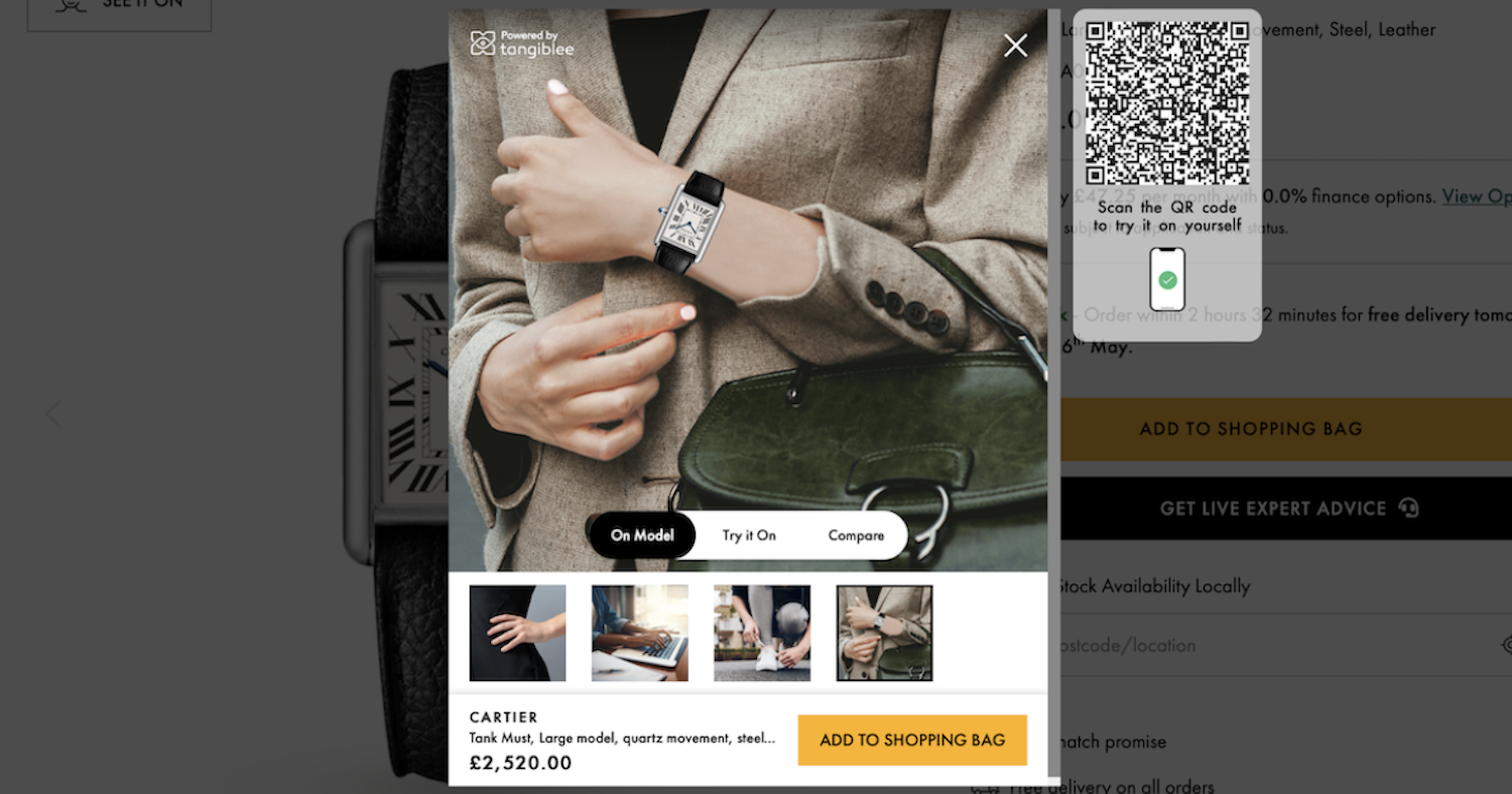 Tangiblee Launches Exclusive Shopping Experience With the Watches of Switzerland Group