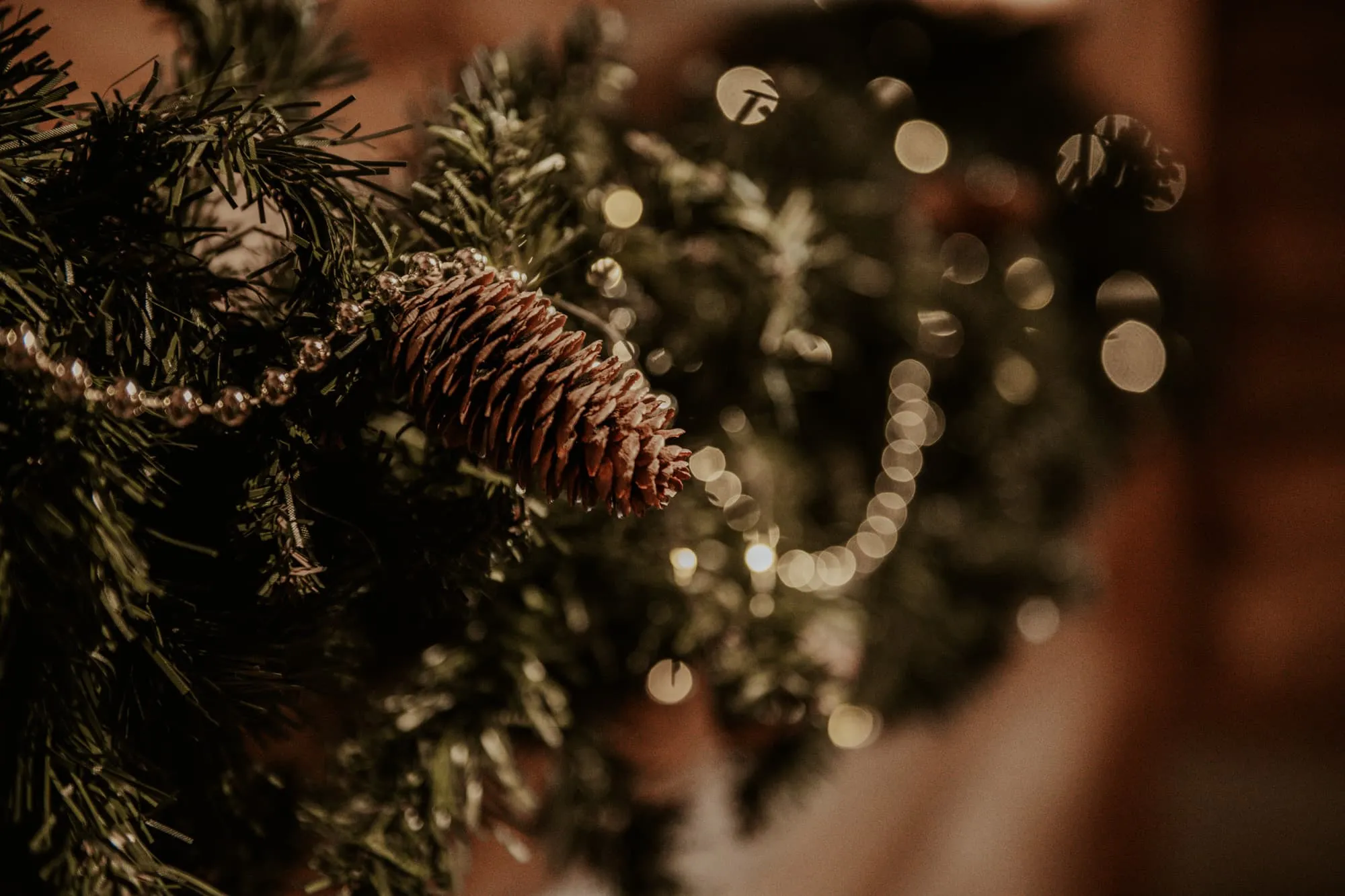 a christmas garland set up at the Fraser River Lodge for the holiday season