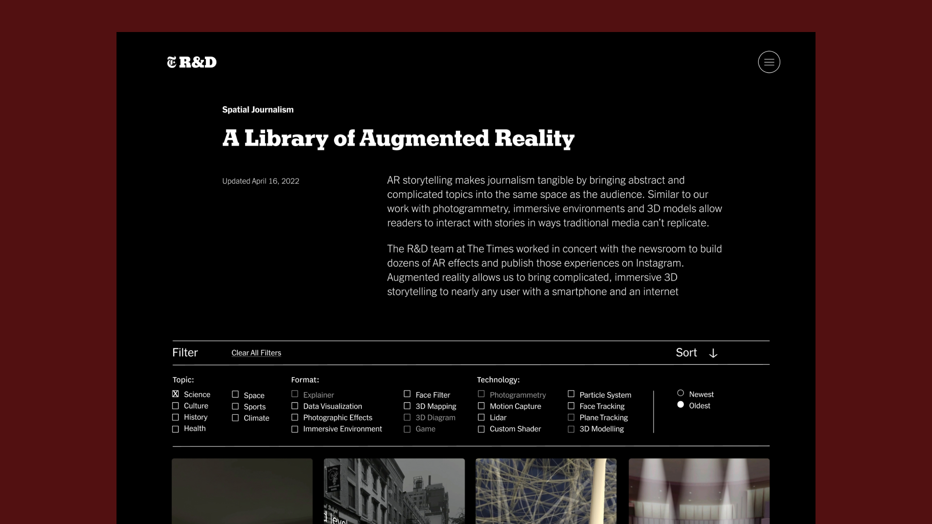 NYT R&D AR Storytelling 