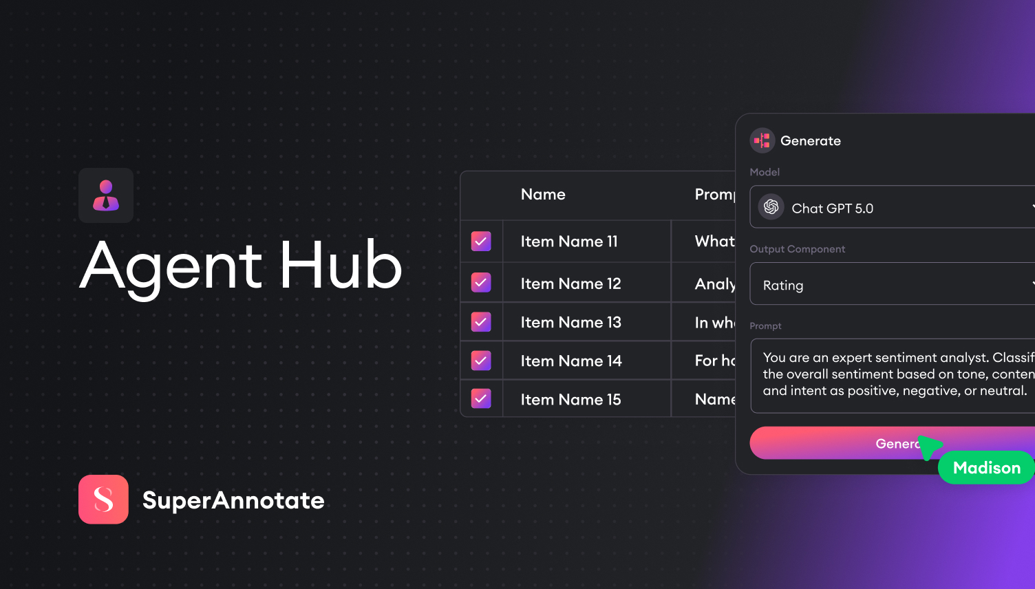 Agent Hub SuperAnnotate