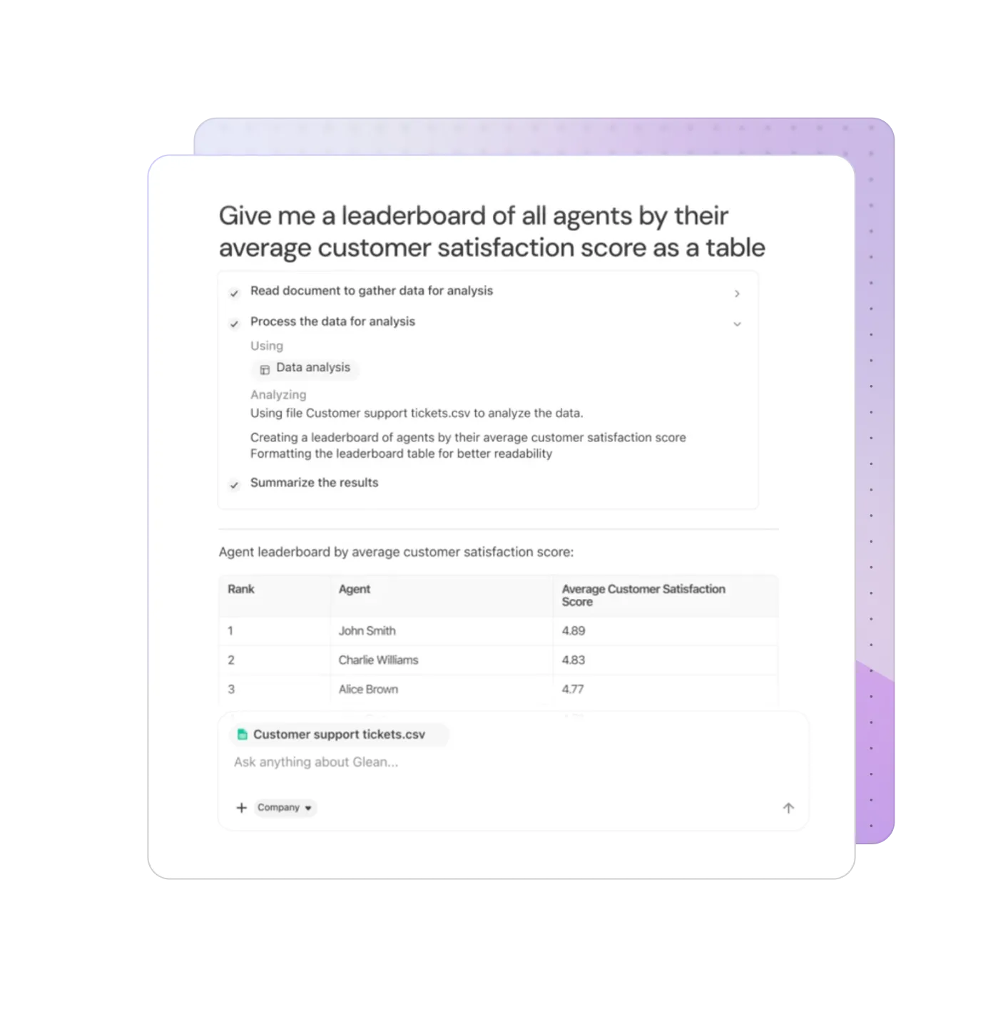 Transform data into insights with natural language