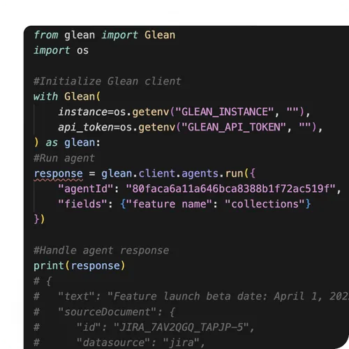 Extend Glean to any application with APIs, SDKs and custom plugins