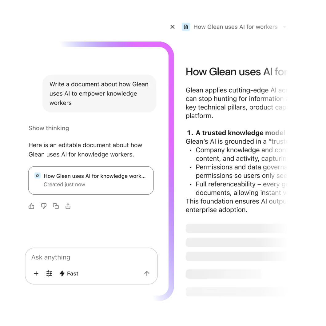 Turn prompts into drafts in a single workspace