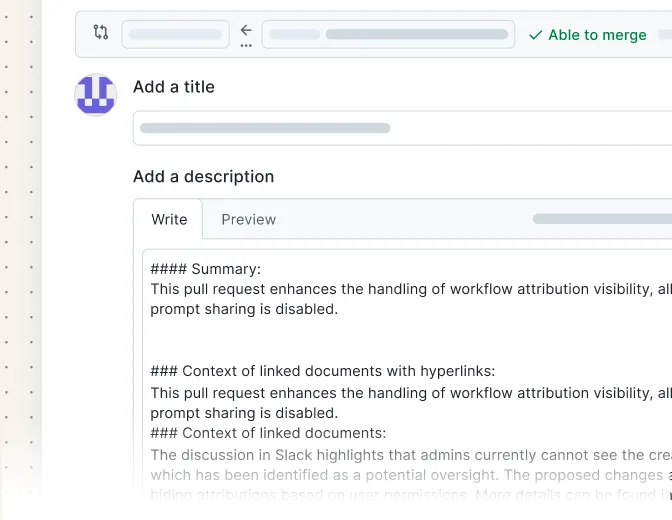 Generate structured PR descriptions automatically. - Mobile