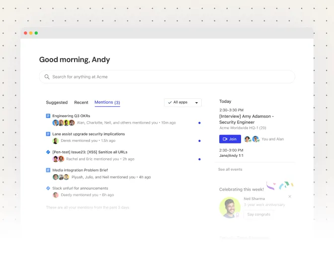 Your new tab, optimized for productivity. - Mobile