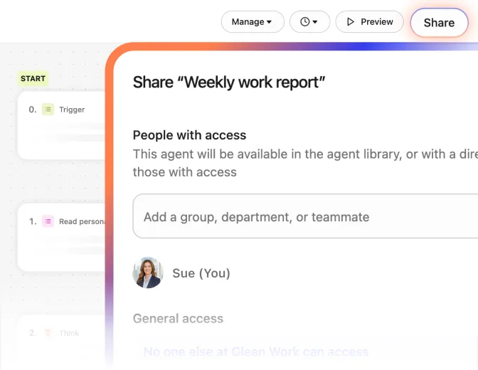 m-Manage agent sharing across your organization.