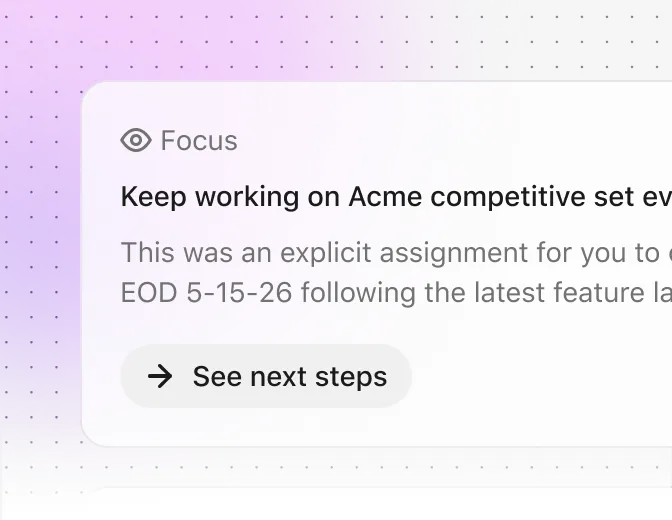 Notification window on a purple gradient background showing a mention from Quincy StClair 6 hours ago with a button labeled 'Get context'.