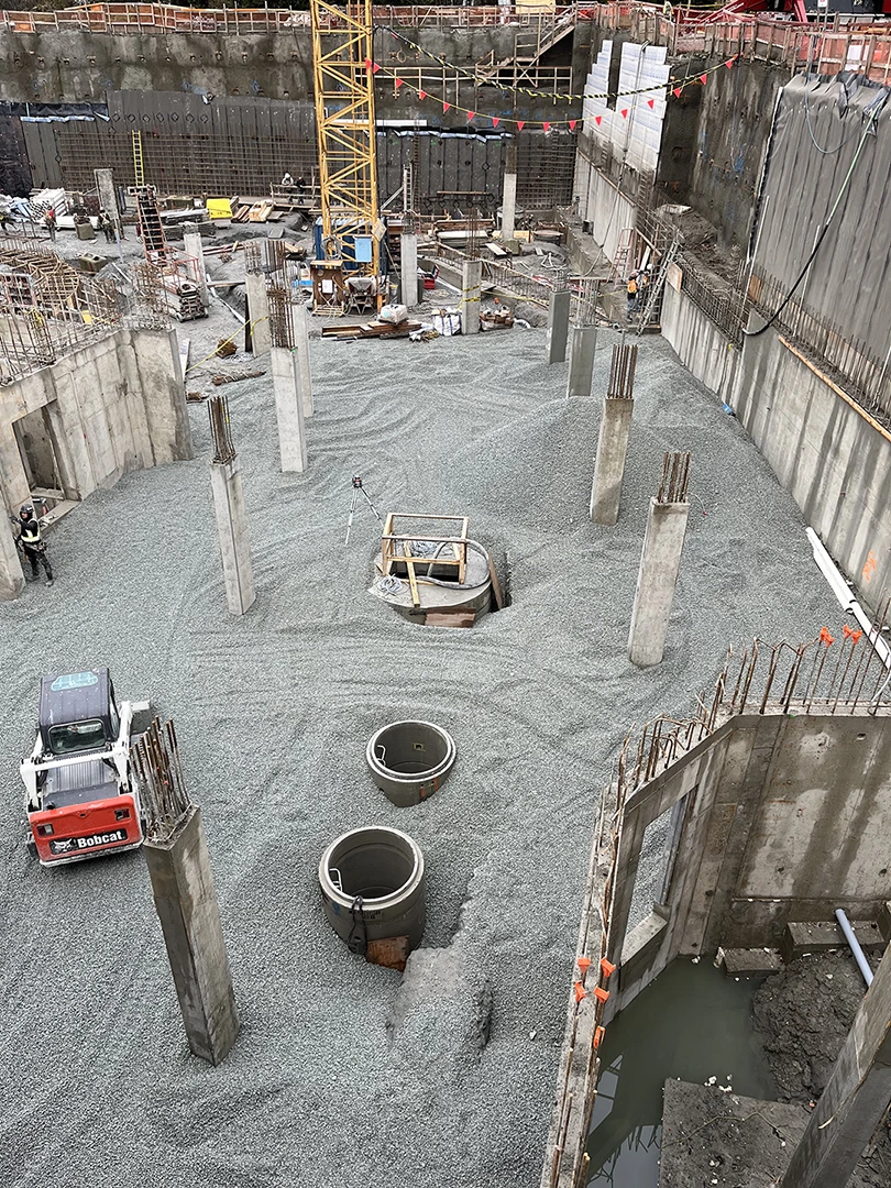 Menno Hall Under Construction. Foundation
