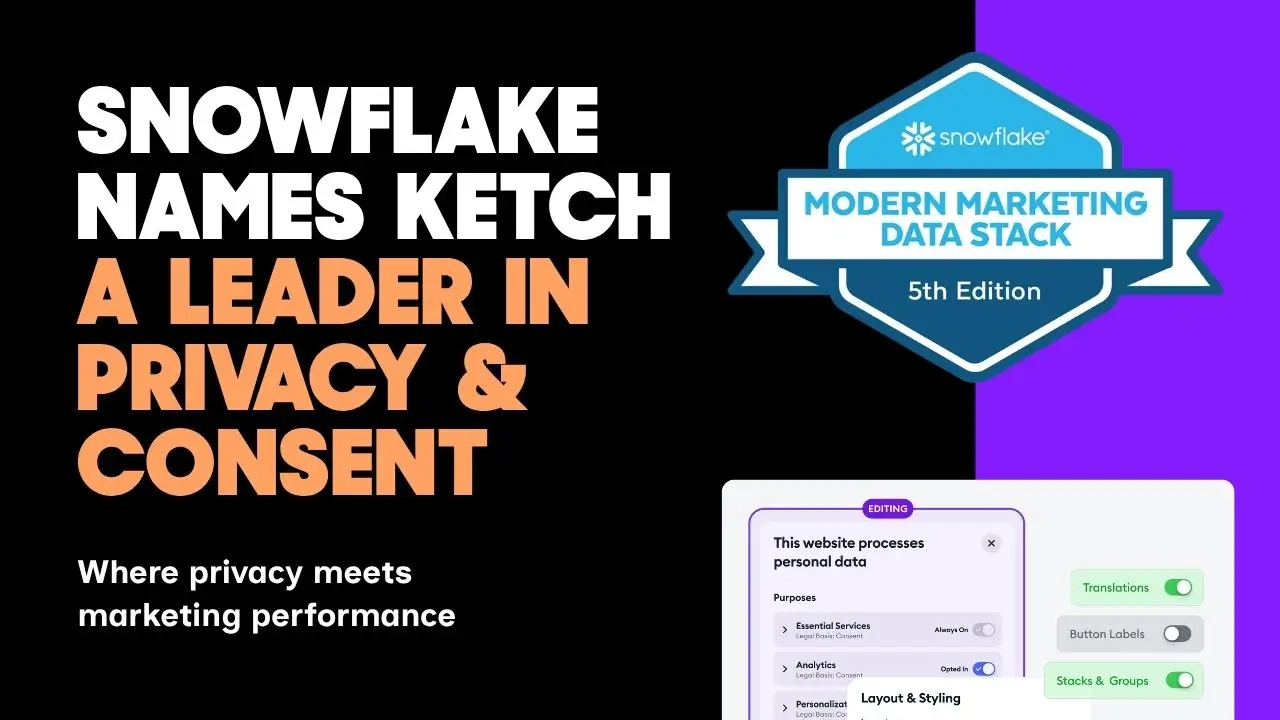 Ketch named a Privacy & Consent Leader in Snowflake's Modern Marketing Data Stack report