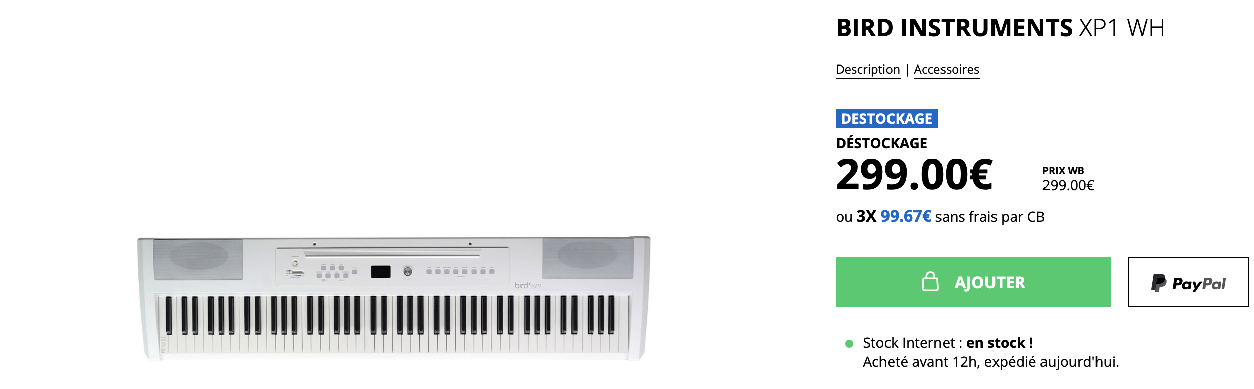 capture écran d'un piano numérique