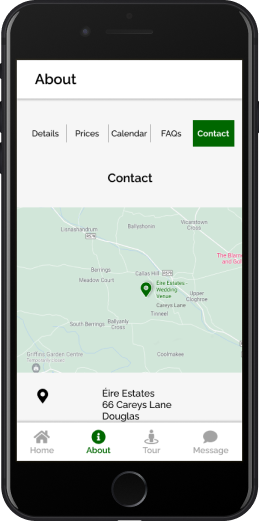 First mockup of Contact page
