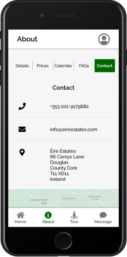 Final mockup of Contact page