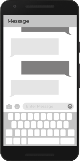 Original wireframe of messaging system