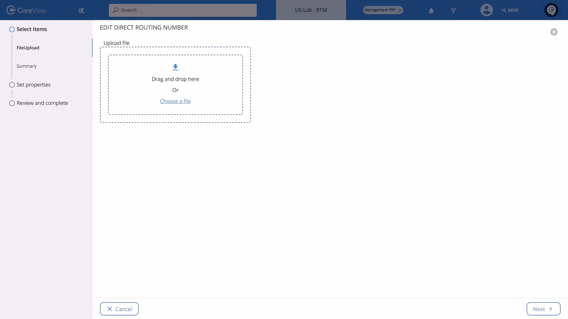 Edit direct routing number