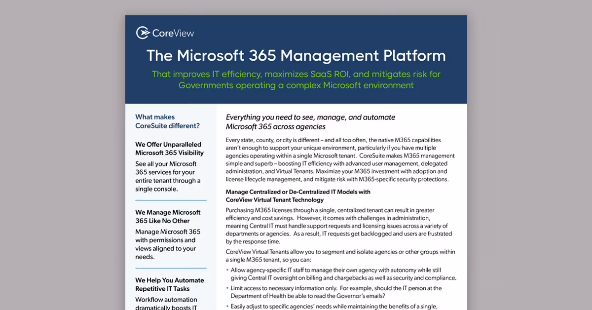 Improving Public Sector Management for Microsoft 365
