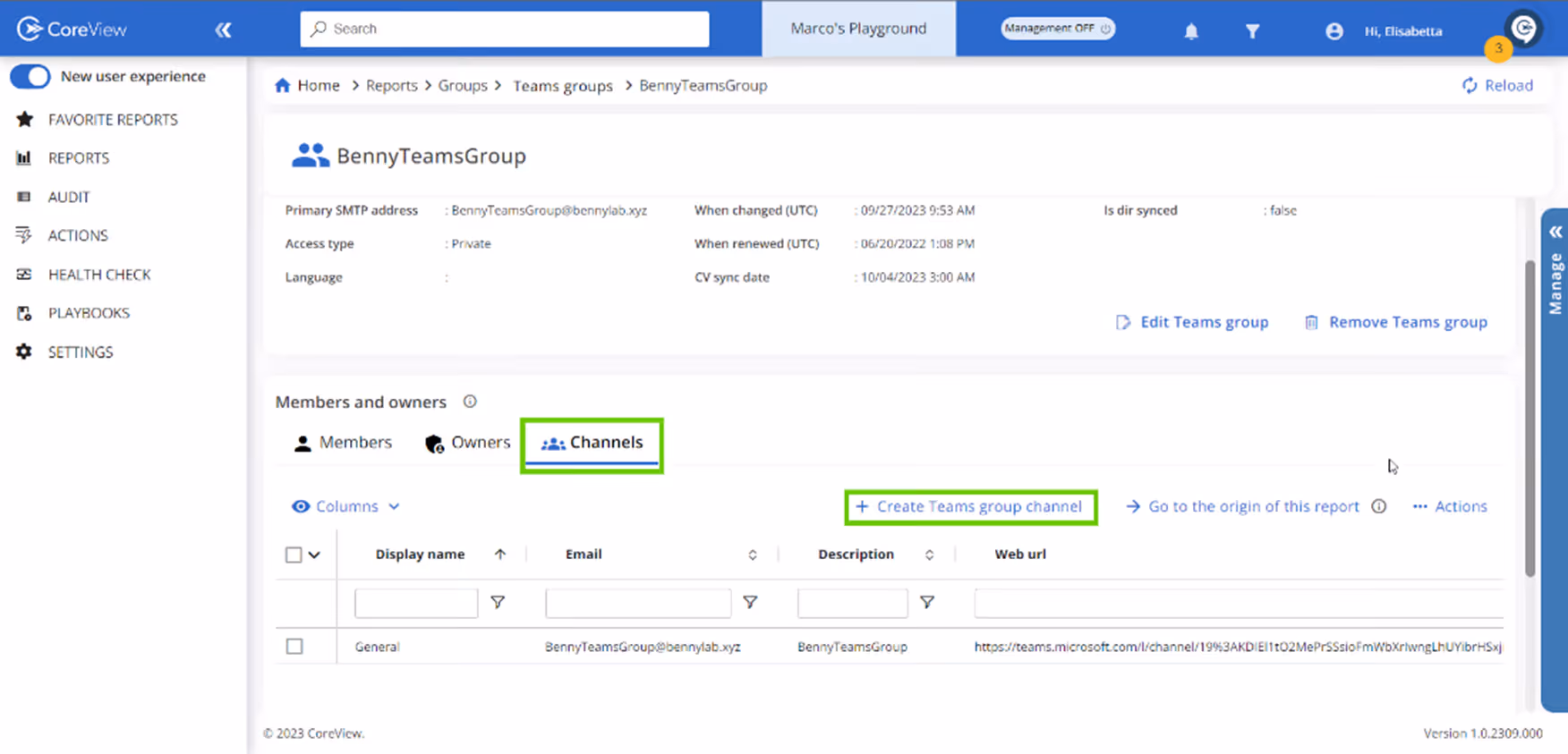 Creating Teams Groups Channel