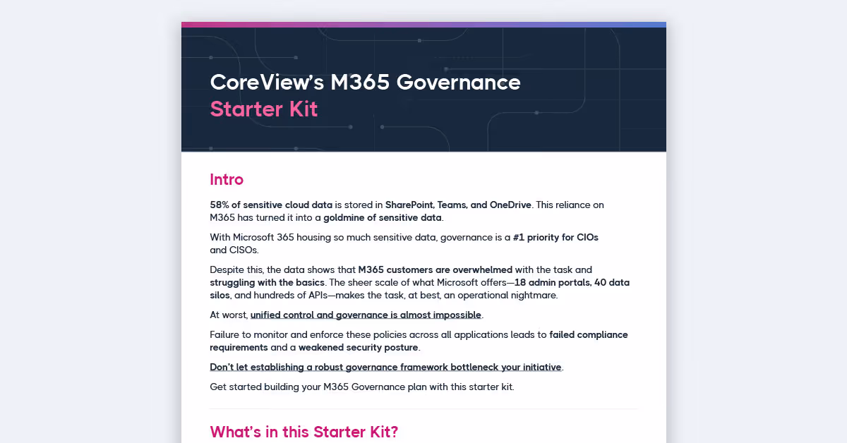 Microsoft 365 Governance Starter Kit