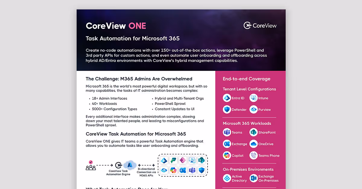 Task Automation for Microsoft 365
