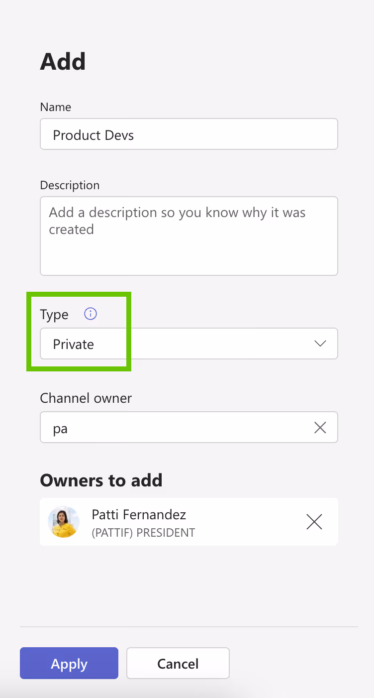 Select Owners Screen