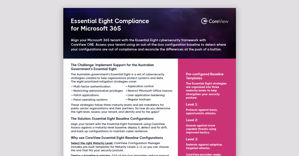 Essential Eight Compliance for Microsoft 365