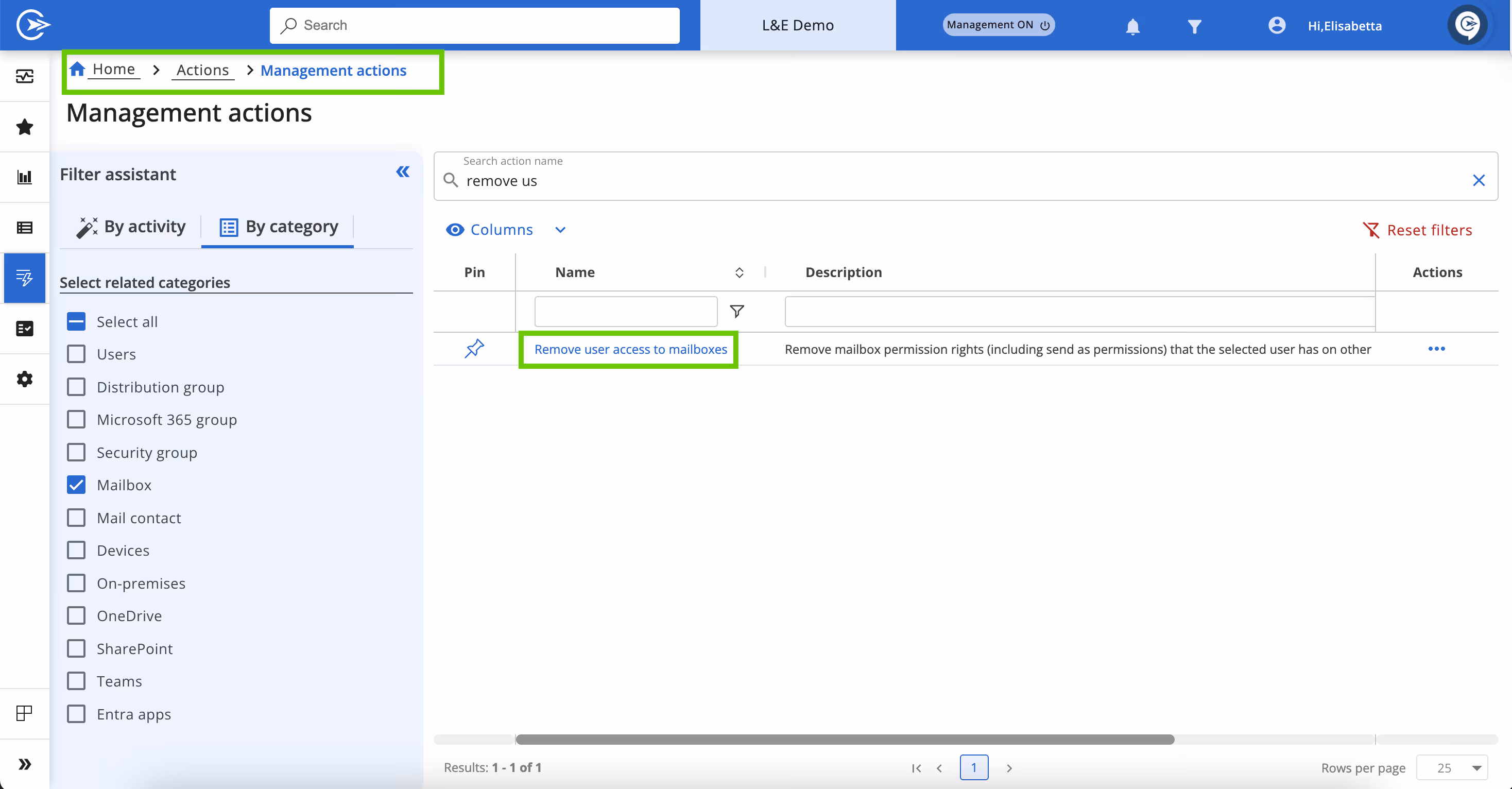 Remove user access to mailboxes