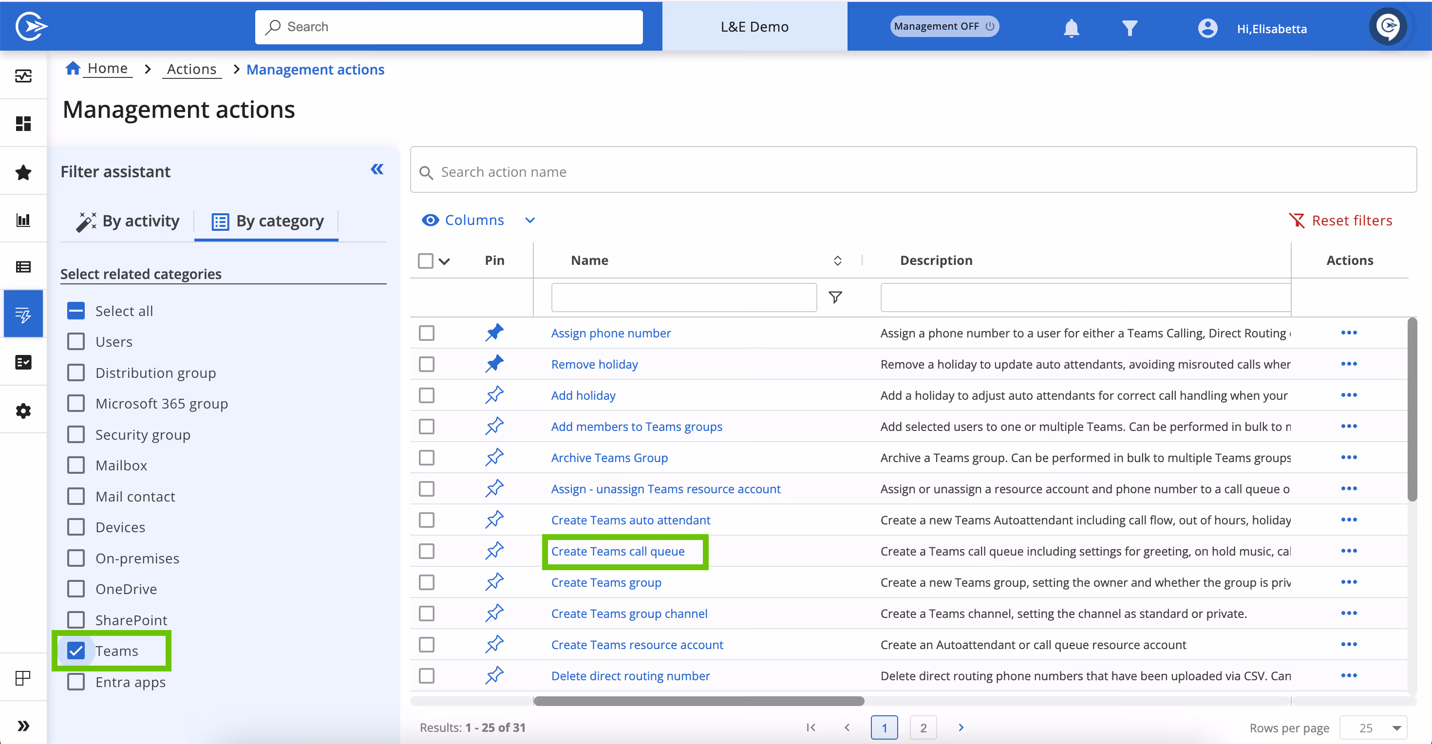 Teams call queue screen