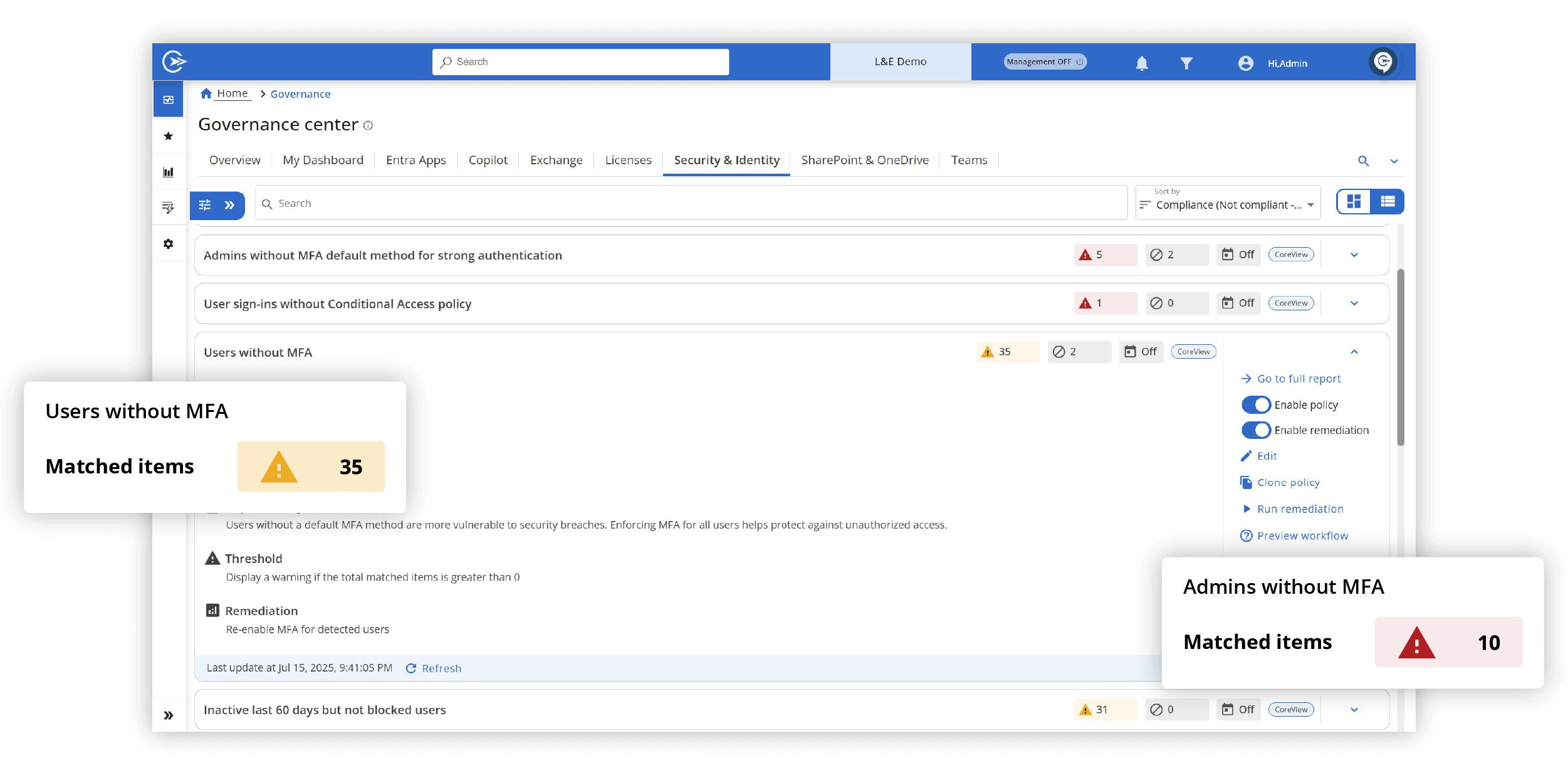 Enforce rigorous tenant access security screenshot