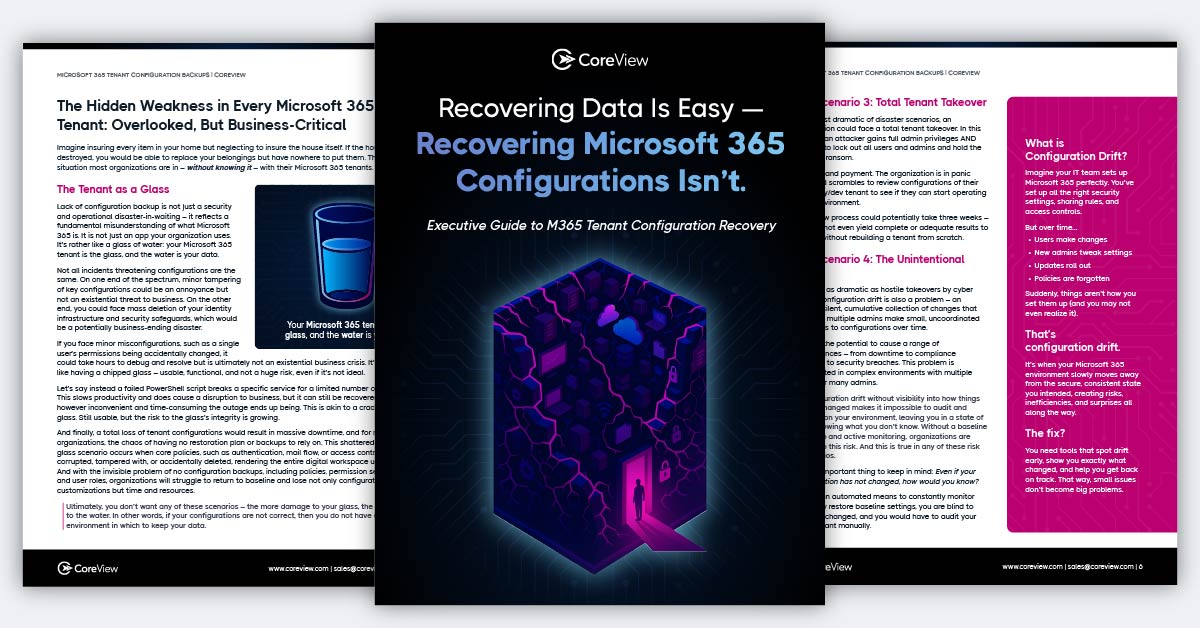 Executive Guide to M365 Tenant Configuration Recovery