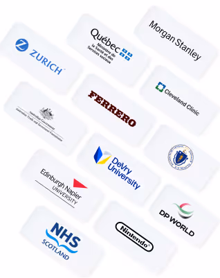 Tiles displayed in a brick layout showing the logos of some of CoreView's customers