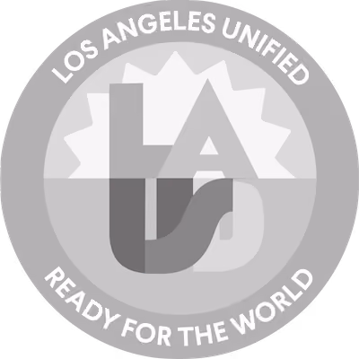Greyscale image of the Los Angeles Unified School District logo