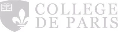 Greyscale image of the College de Paris logo