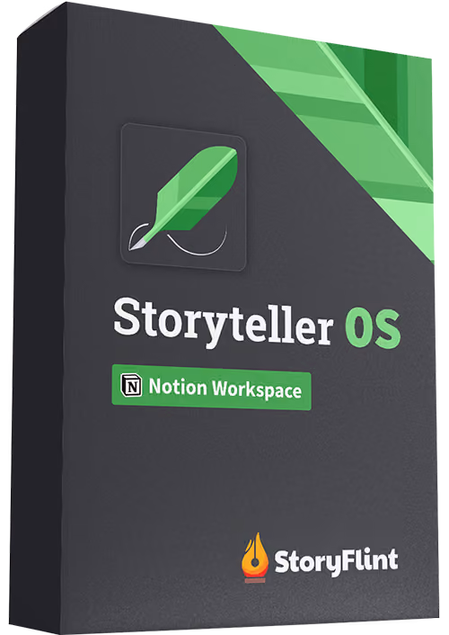 Storyteller OS Notion system for fiction writers who want to organize and connect all their story notes in one place.