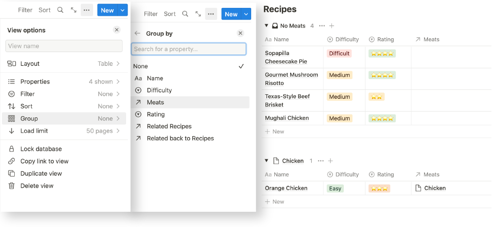 Filtering, sorting, and grouping by relations