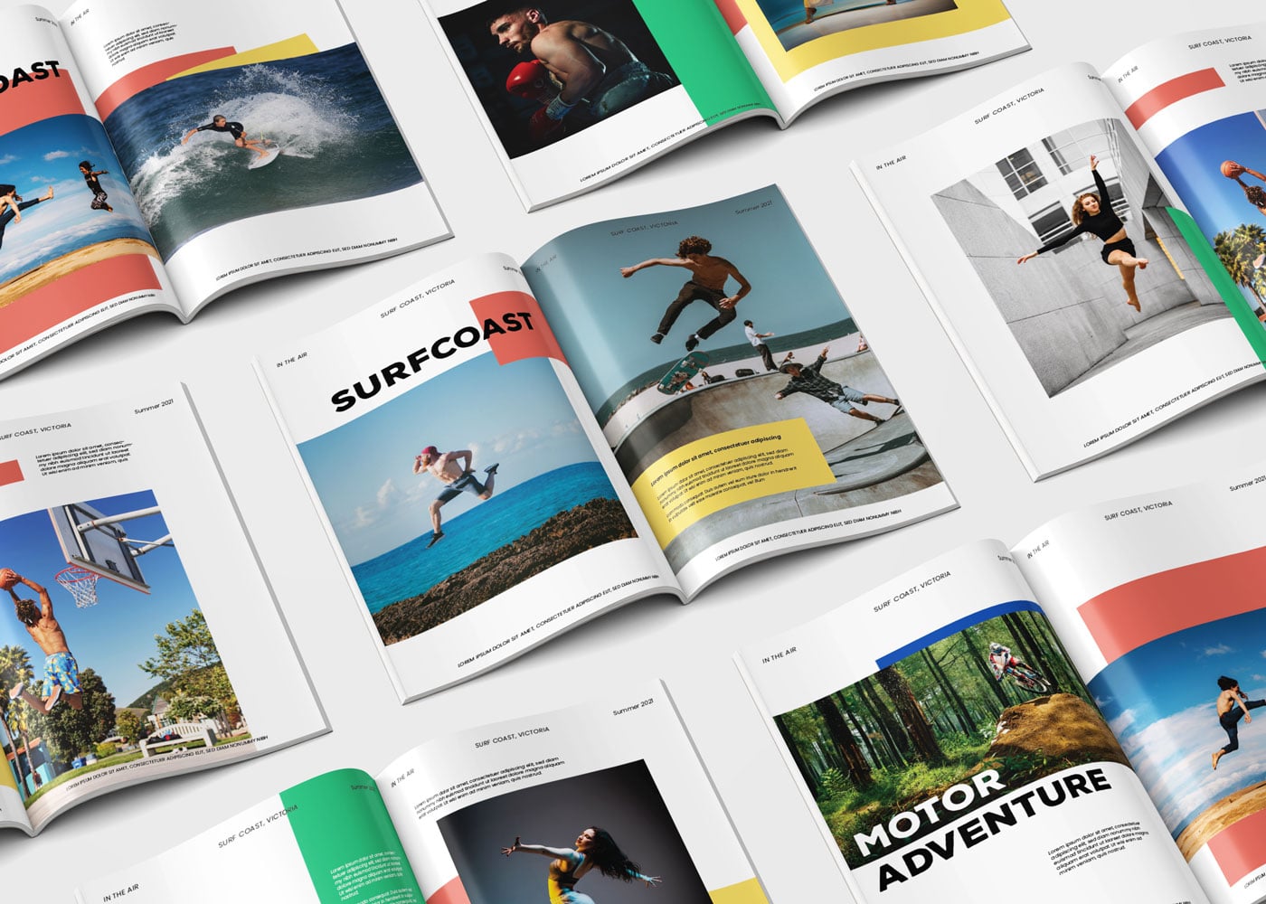 Mockup of a magazine