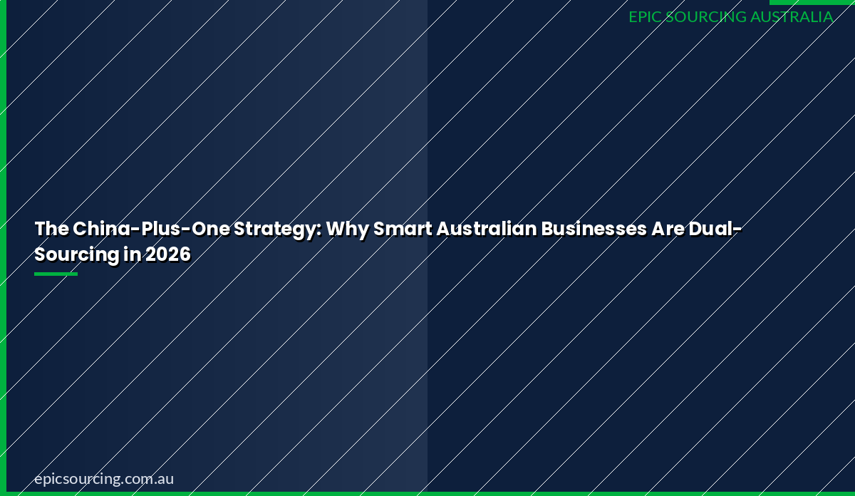 The China-Plus-One Strategy: Why Smart Australian Businesses Are Dual-Sourcing in 2026