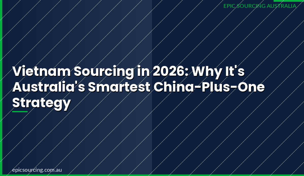 Vietnam Sourcing in 2026: Why It's Australia's Smartest China-Plus-One Strategy
