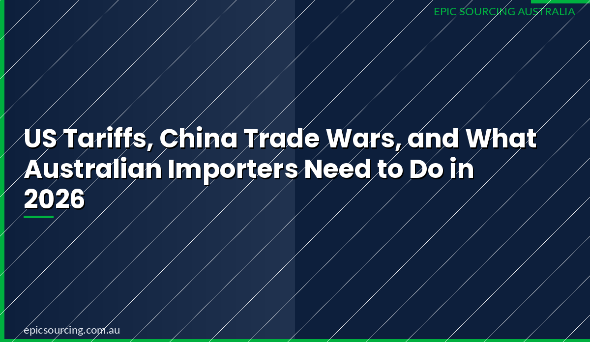 US Tariffs, China Trade Wars, and What Australian Importers Need to Do in 2026