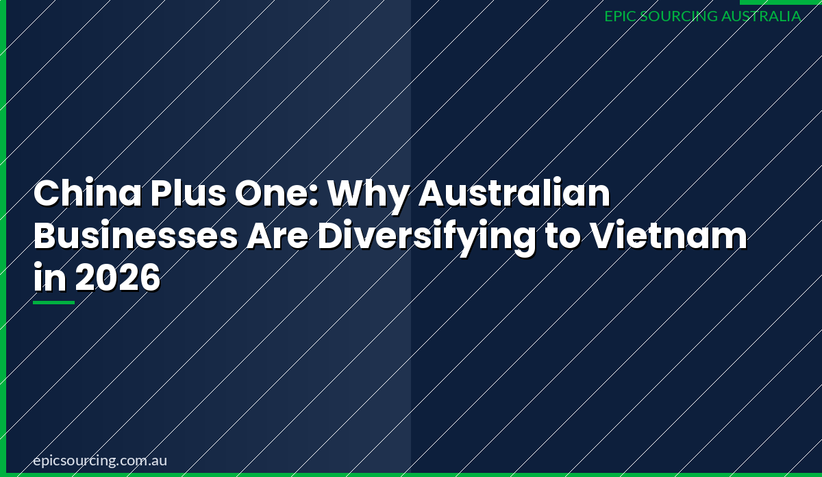 China Plus One: Why Australian Businesses Are Diversifying to Vietnam in 2026