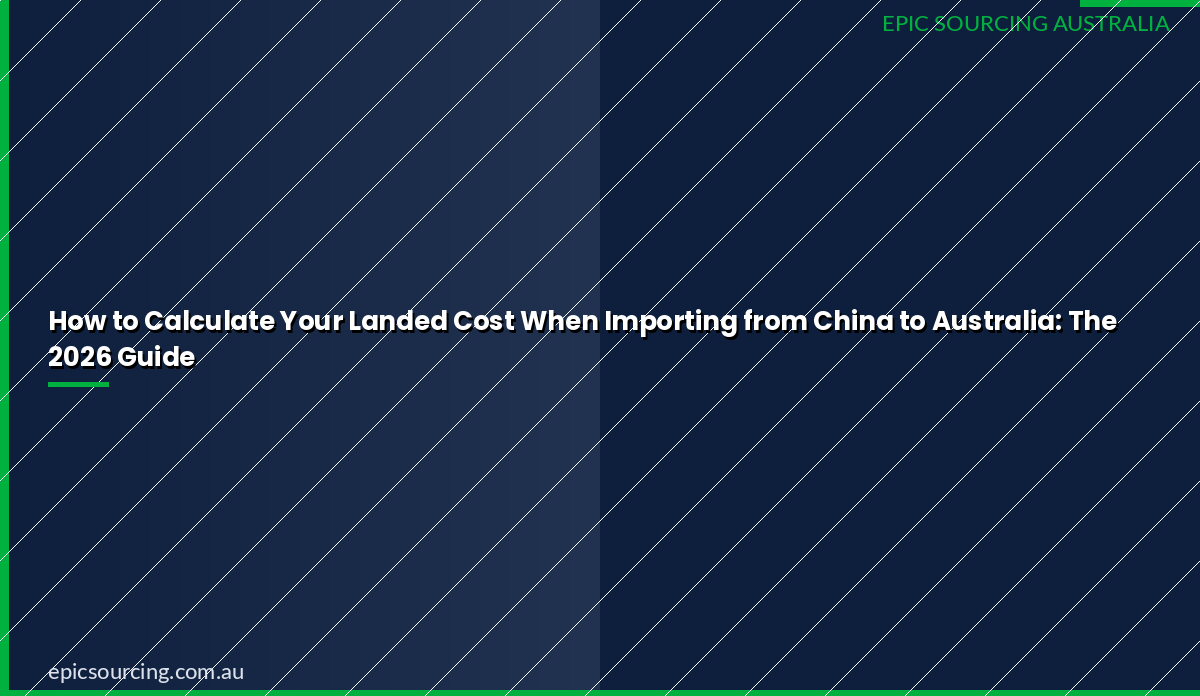How to Calculate Your Landed Cost When Importing from China to Australia: The 2026 Guide