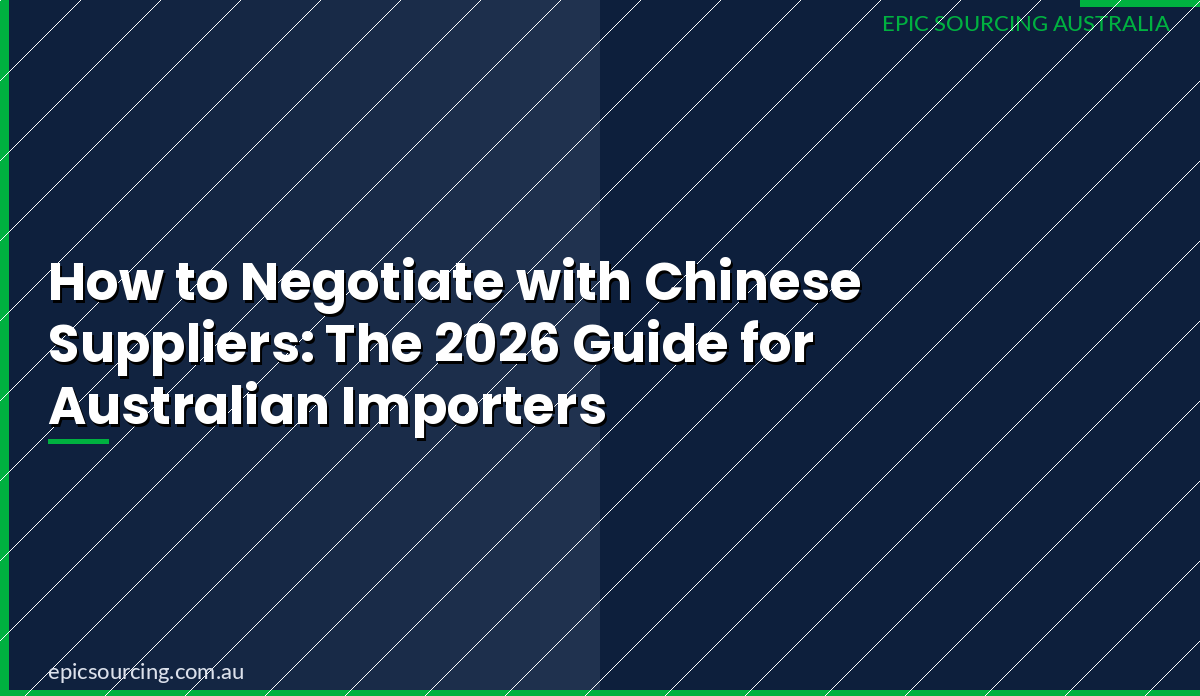 How to Negotiate with Chinese Suppliers: The 2026 Guide for Australian Importers