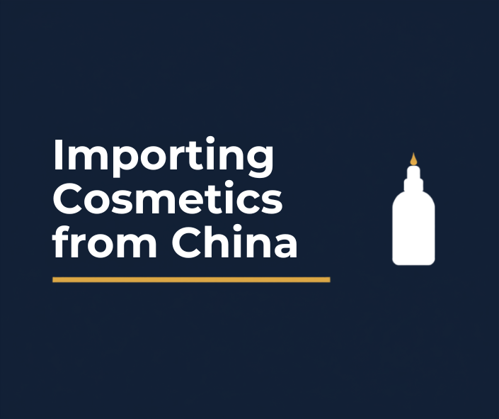 Illustration for a guide on importing cosmetics and skincare from China to Australia in 2026