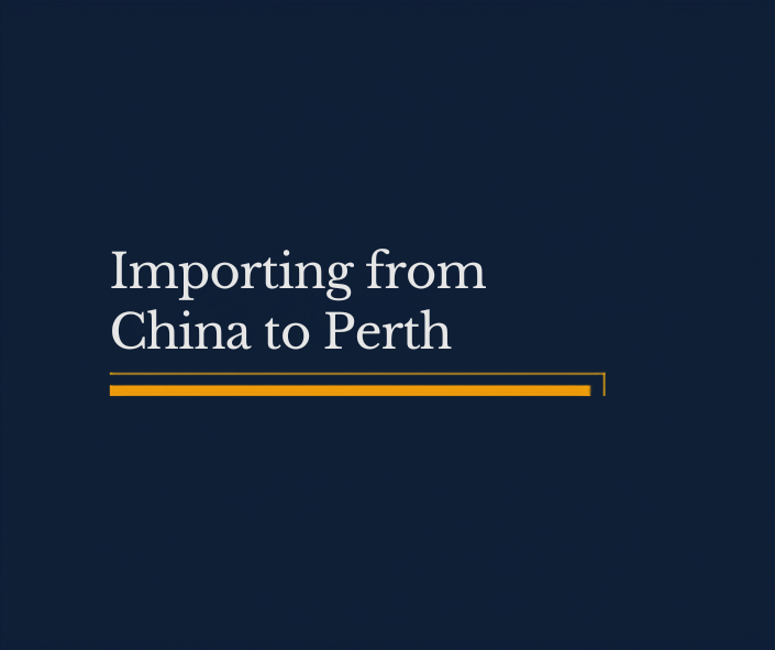 Shipping containers and freight representing importing products from China to Perth, Western Australia