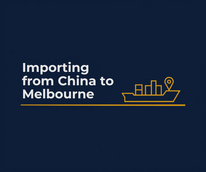 Shipping containers at the Port of Melbourne representing importing products from China to Melbourne