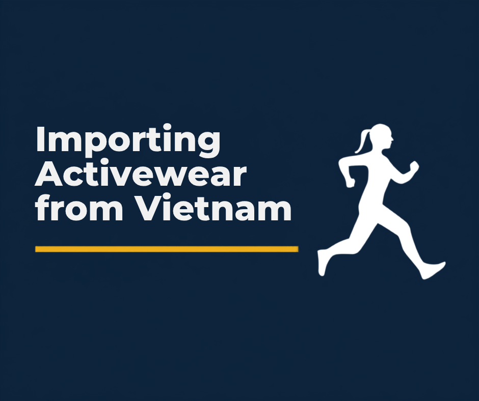 Importing activewear and sportswear from Vietnam to Australia — garment factory production line