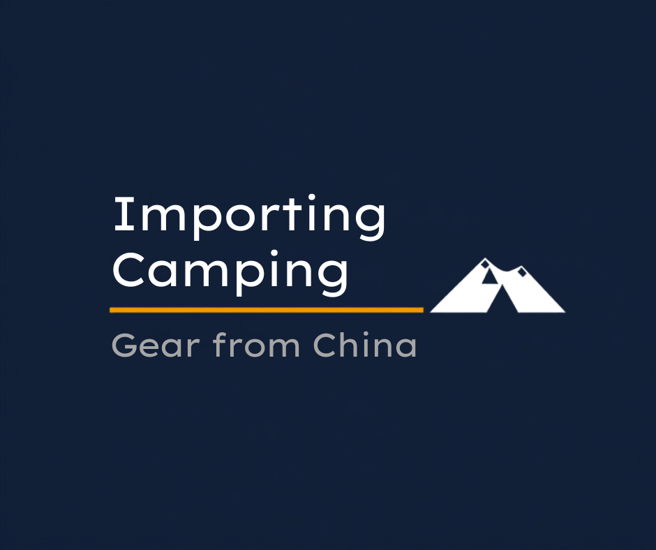 Camping and outdoor gear being packed for import from China to Australia